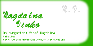 magdolna vinko business card
